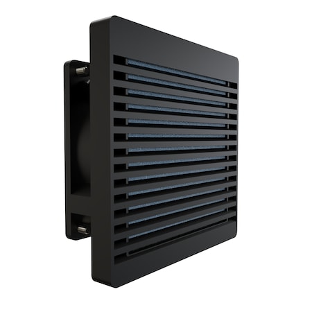 Hammond Fan Kit, 120 MM Fan 115V, Filter, Grill, Guard, Cord / Black DNFF120BK115